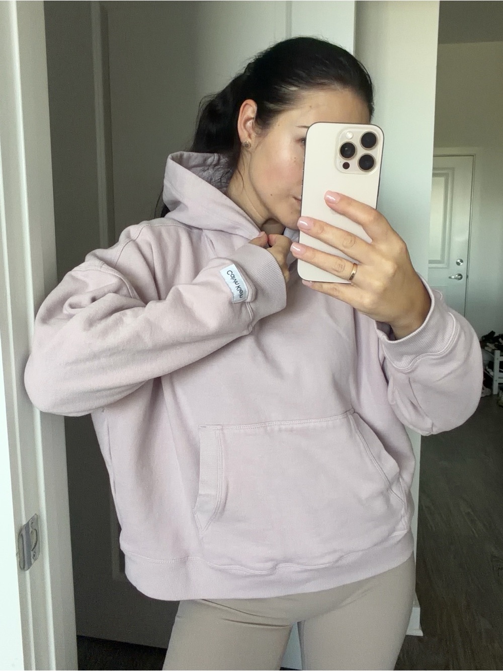 Calvin Klein Light Mauve Oversized Hoodie